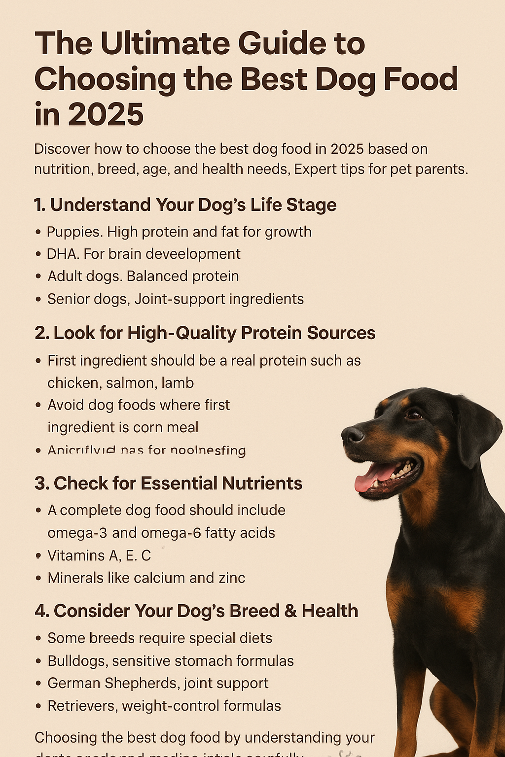 The Ultimate Guide to Choosing the Best Dog Food in 2025