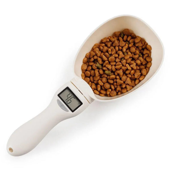 Electronic pet food scale spoon with LCD display for accurate portion control