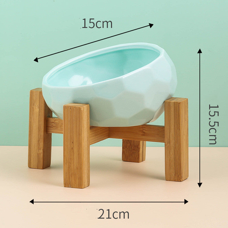 Modern ceramic pet bowl placed indoors for clean and elegant pet feeding area