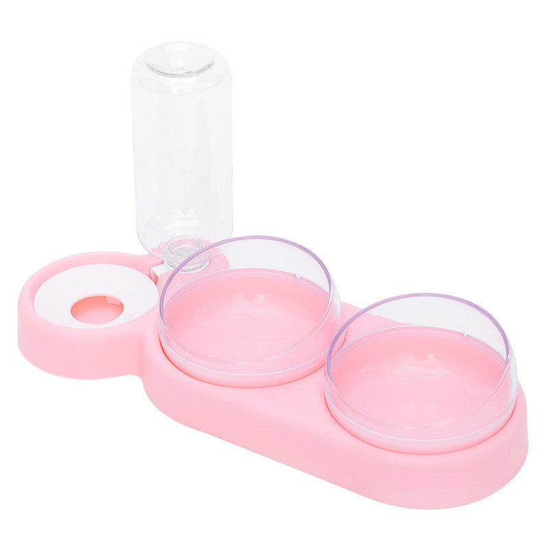 Raised pet feeding bowl with anti spill design and stable base for messy eaters