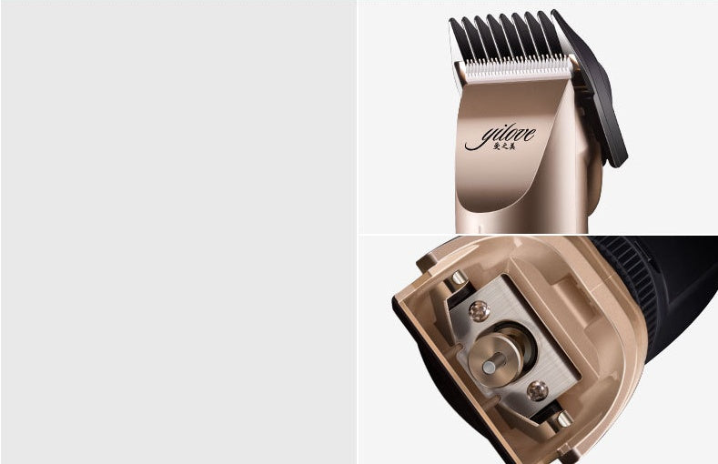 Hair clipper with 'Gillette' branding on a light gray background