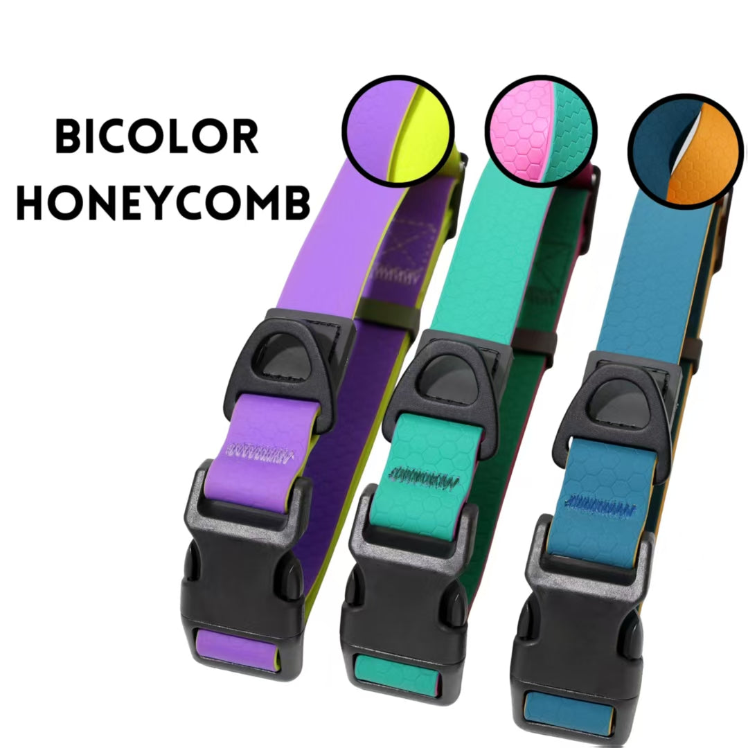 Honeycomb Embossed Dual-Color Pet Leash - furryfams.com