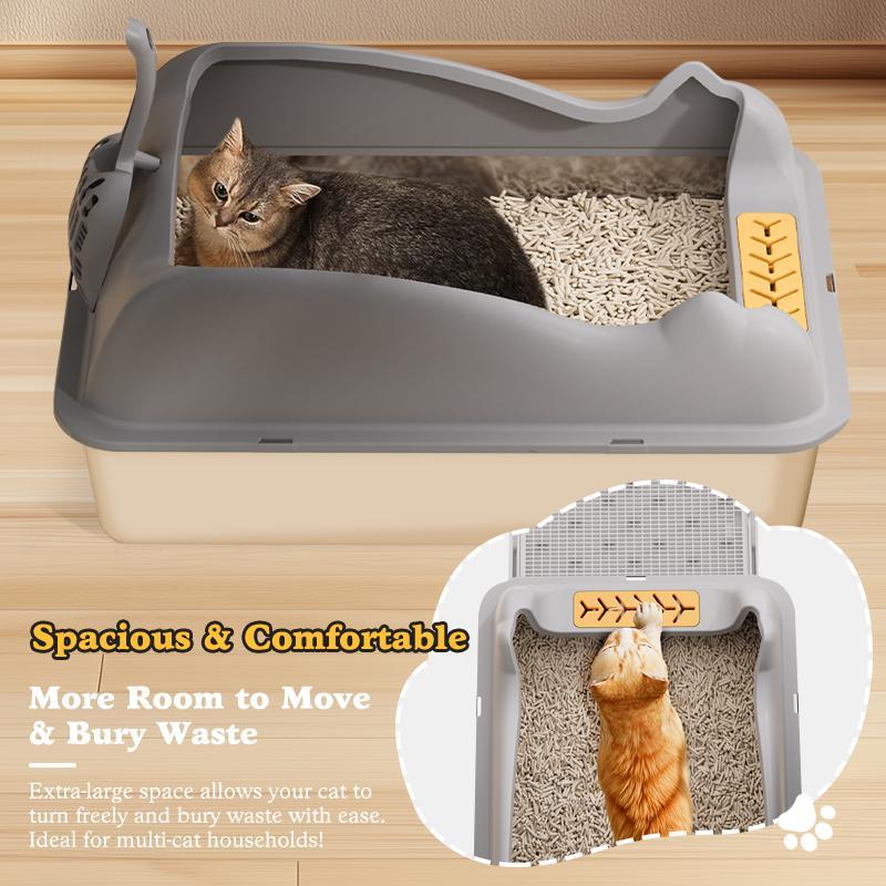 Large Stainless Steel Cat Litter Box - furryfams.com