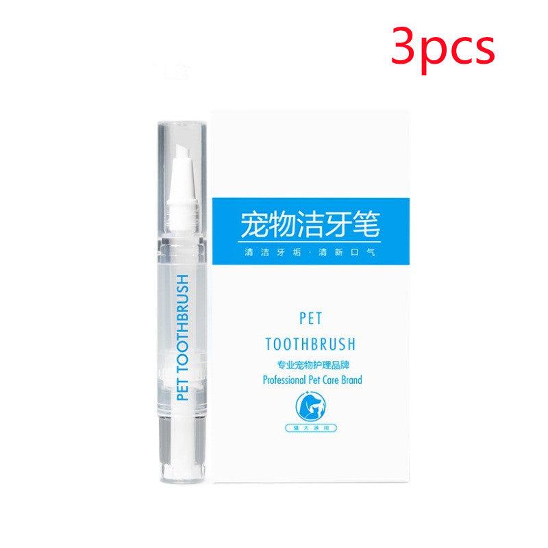 Pet toothbrush with packaging on a white background