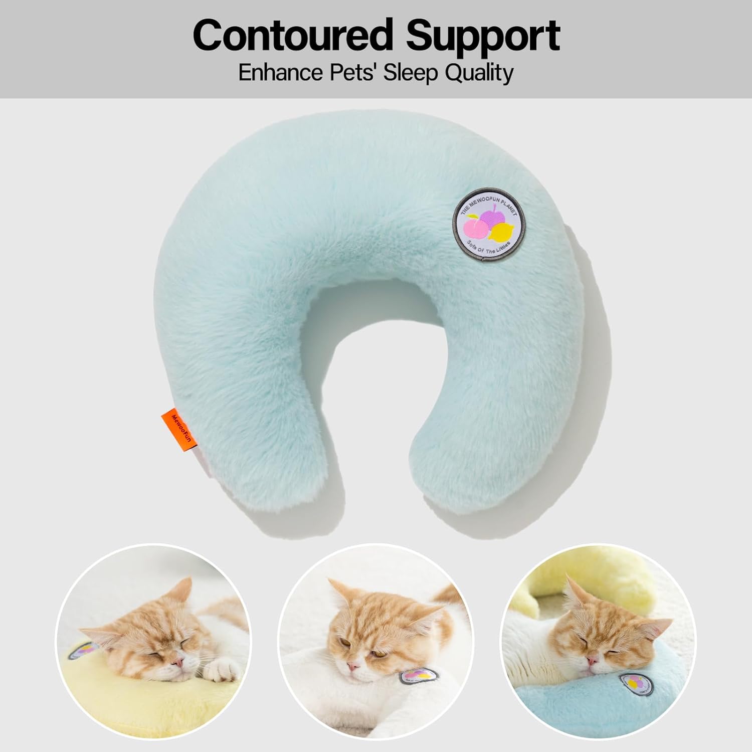 MEWOOFUN U-Shaped Orthopedic Pet Pillow -