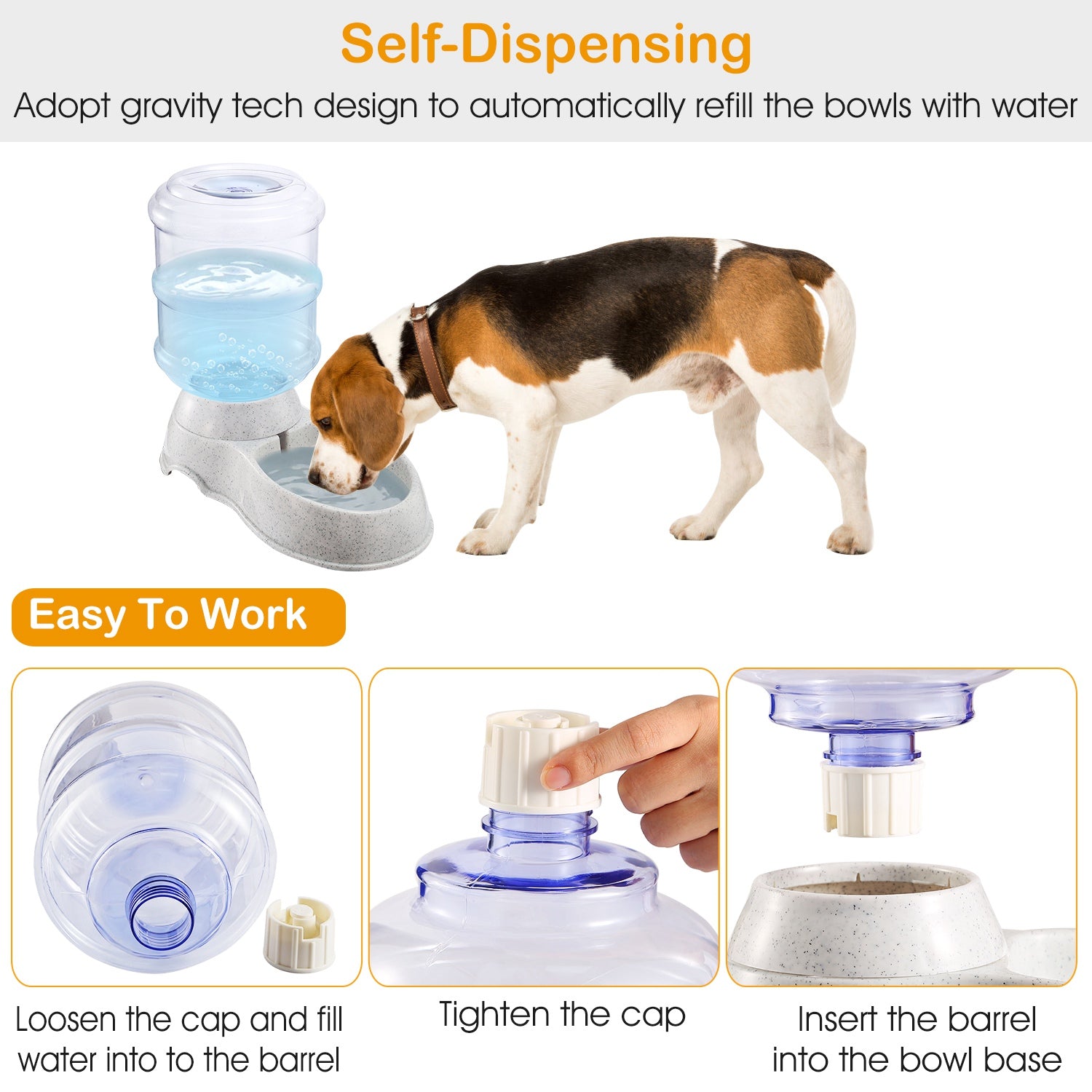 3.5L 1Gal Pet Water Dispenser Self-Dispensing