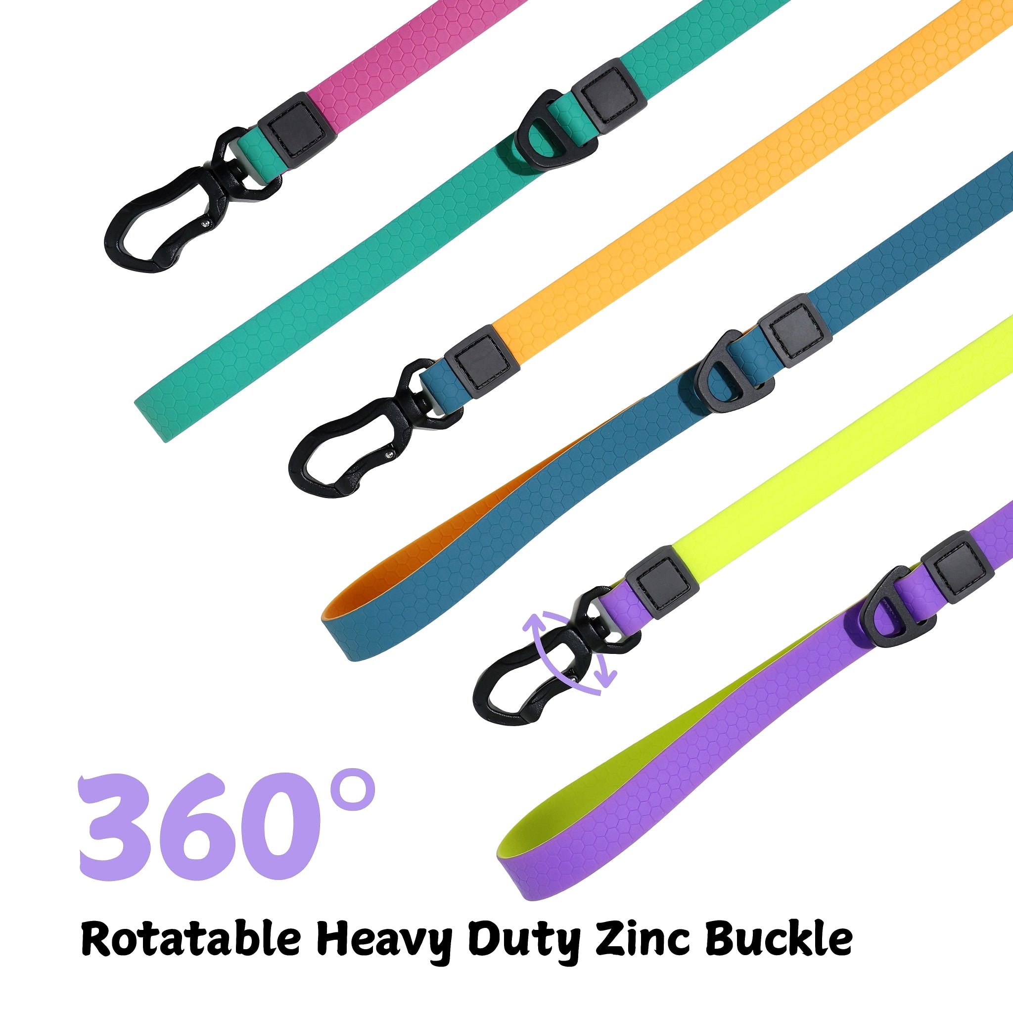 Honeycomb Embossed Dual-Color Pet Leash - furryfams.com