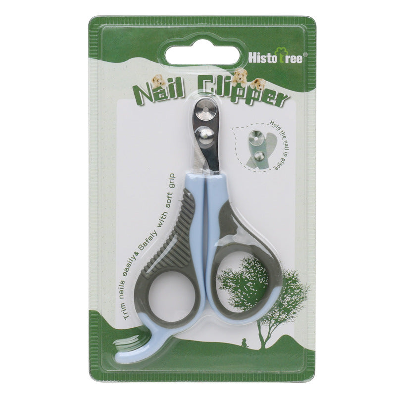 Ergonomic handle pet nail clipper with non slip grip for better control