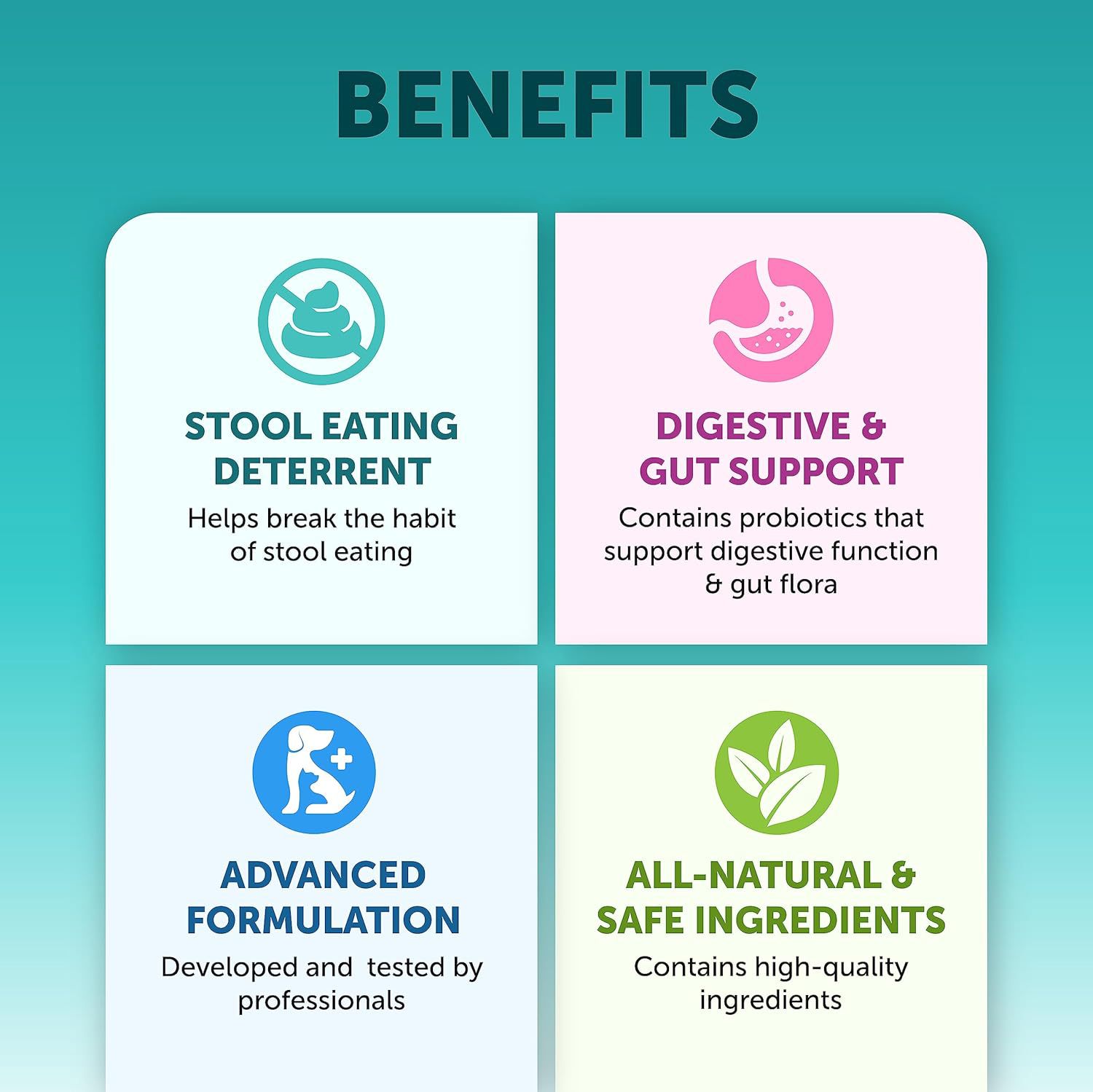 
Dog eating probiotic chewable tablet for digestive comfort and intestinal support