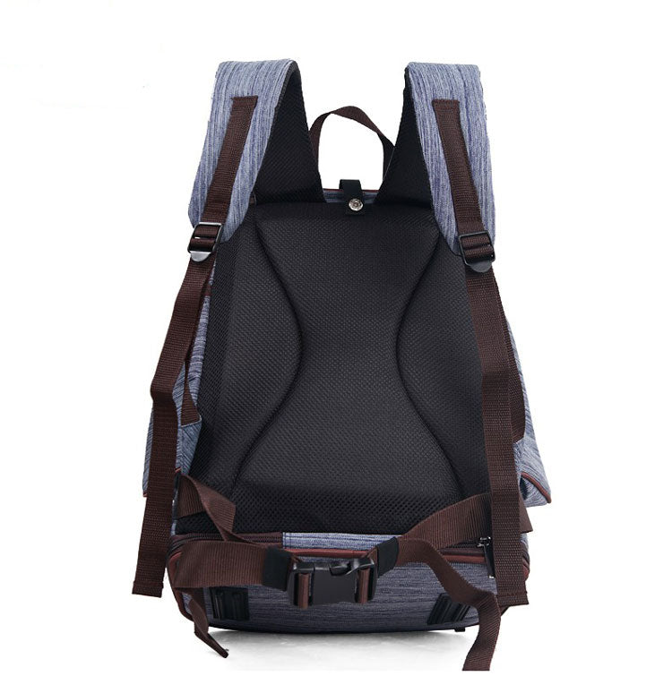 Side view of lightweight pet dog backpack with secure zipper and travel friendly structure