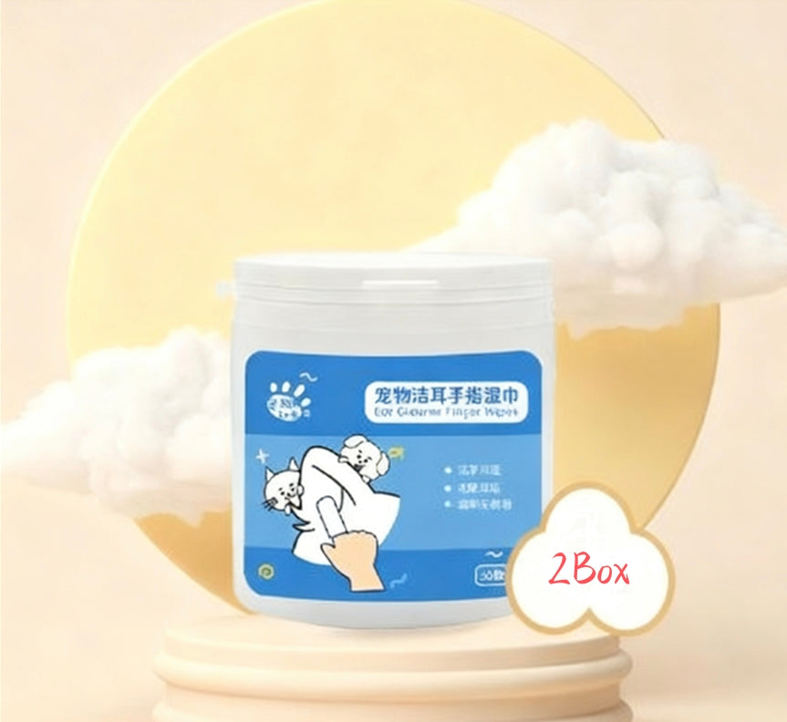 Pet Ear Cleaning Finger Wipes Ear Care Finger Gloves