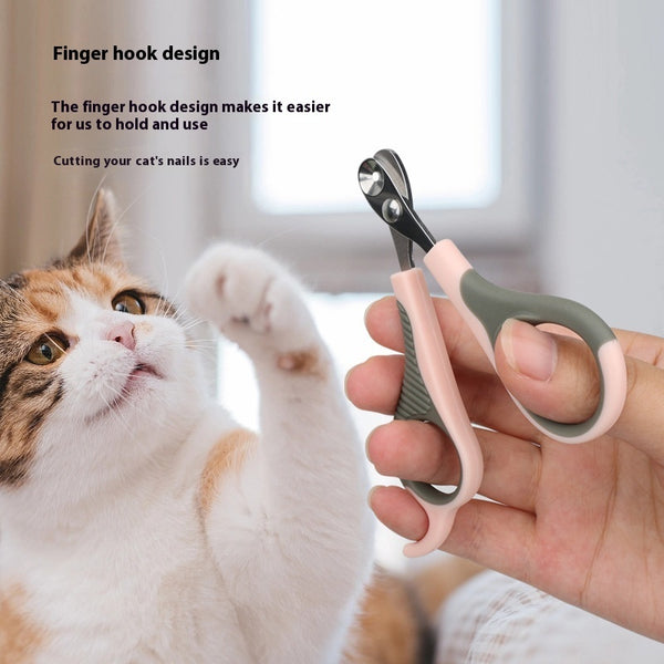 Premium portable pet nail clipper with sharp stainless steel blades for safe grooming