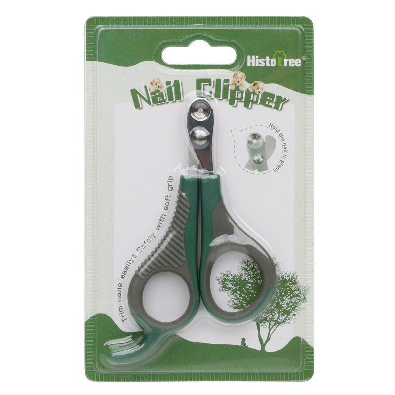 Pet nail clipper with safety lock mechanism for secure storage and safe use