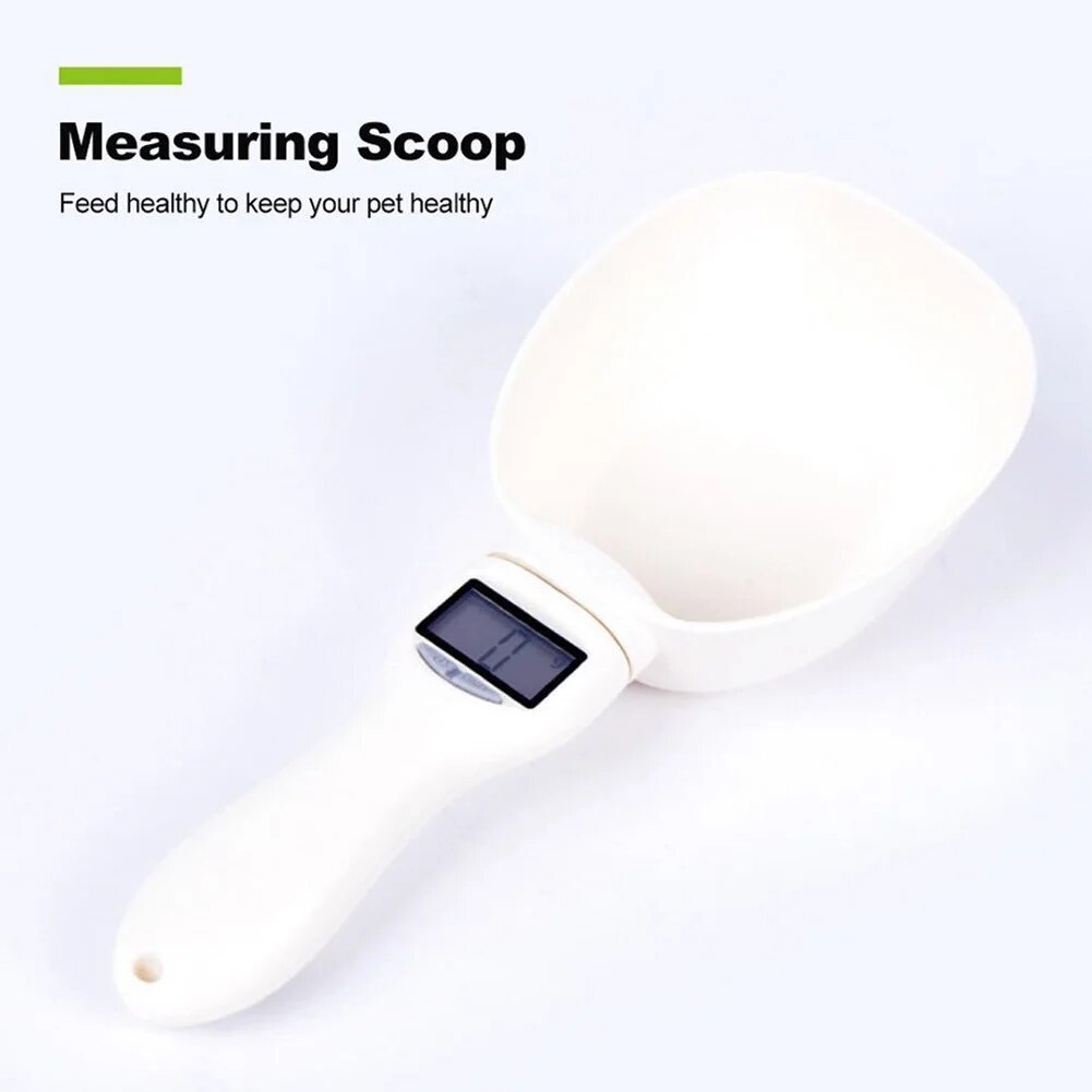 Electronic pet scale spoon with multiple measurement units for accurate feeding