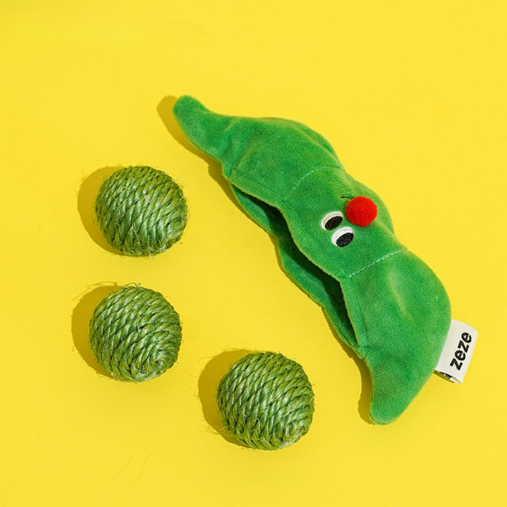 Cat teaser wand with attached balls designed for interactive hunting and chasing play