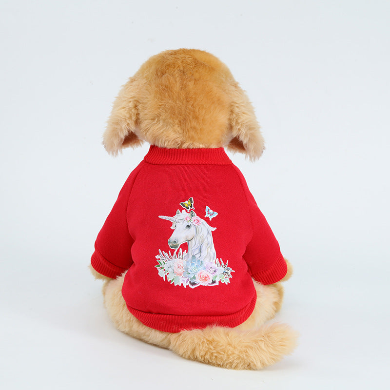 Dog Leisure Sweater Pet Multi-pattern Polyester - furryfams.com