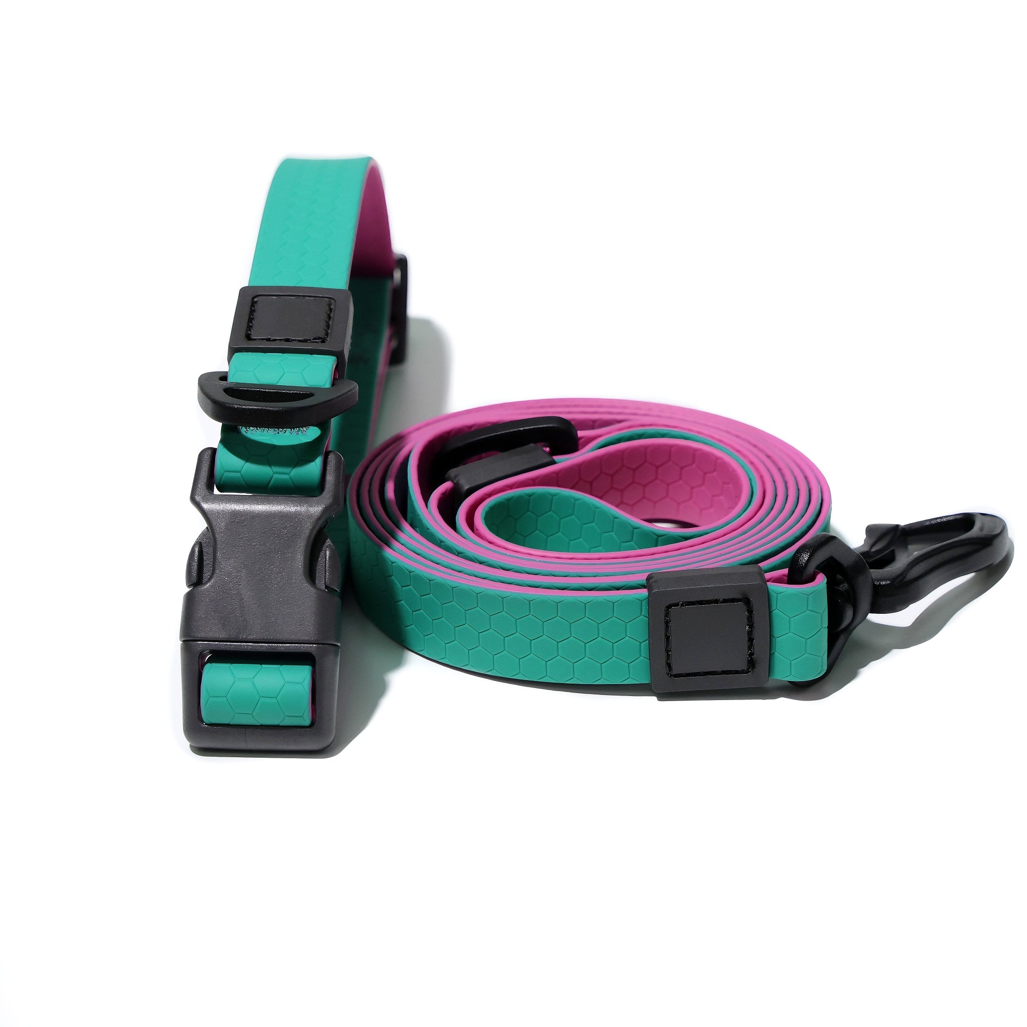 Honeycomb Embossed Dual-Color Pet Leash - furryfams.com