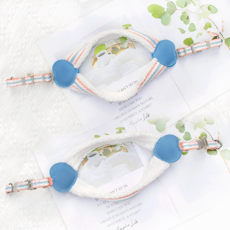 Close-up of breathable mesh fabric dog harness showing soft padded and airflow design