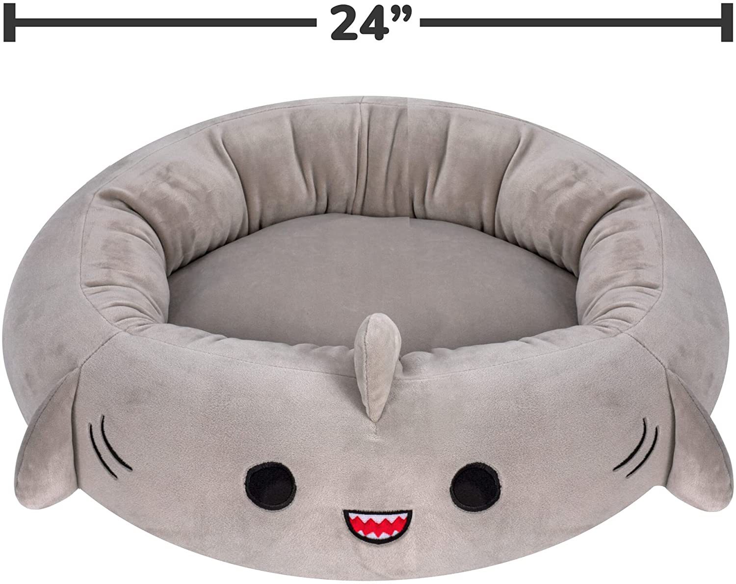 Dog relaxing on super soft plush bed for comfortable sleeping and relaxation