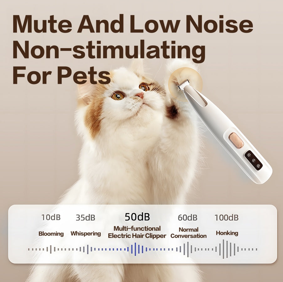 New Pet Paw Trimmer, Rechargeable Quiet Hair Trimmer For Pets